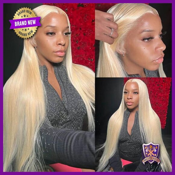 32 Inch Human Hair Lace Front Wig Pre Plucked HD Lace Straight main image 4